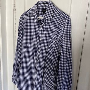 JCREW Men’s Ludlow 120’s 2-Ply Gingham Shirt-Med